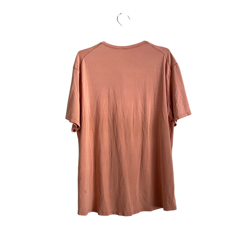 Lululemon 5 Year Basic Short Sleeve Henley Sedona Sunset Cotton Stretch Gorpcore - Picture 7 of 7